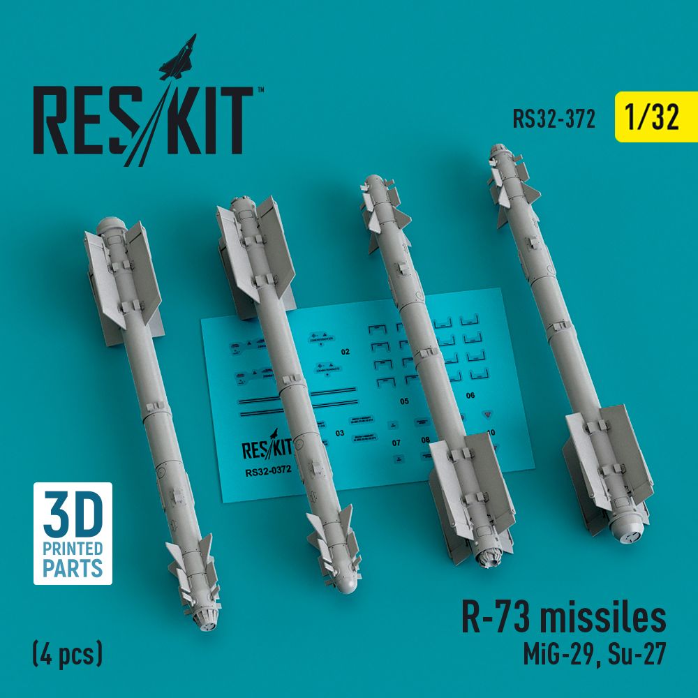 1:32 R-73 missiles (4 pcs) (MiG-29, Su-27)