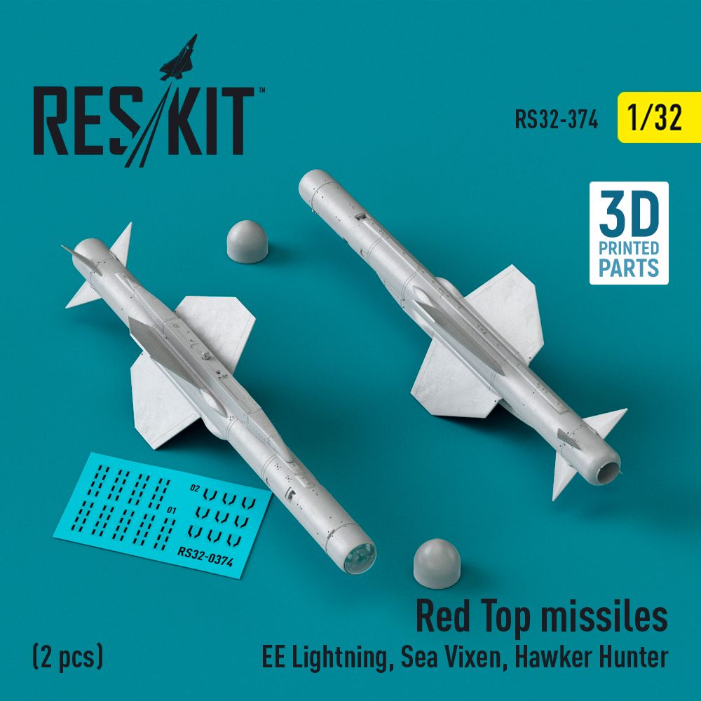 1:32 Red Top missiles (2 pcs) (BAC/EE Lightning, Sea Vixen, Hawker Hunter)