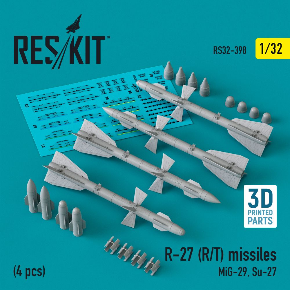 1:32 R-27 (R/T) missiles (4 pcs) (MiG-29, Su-27)