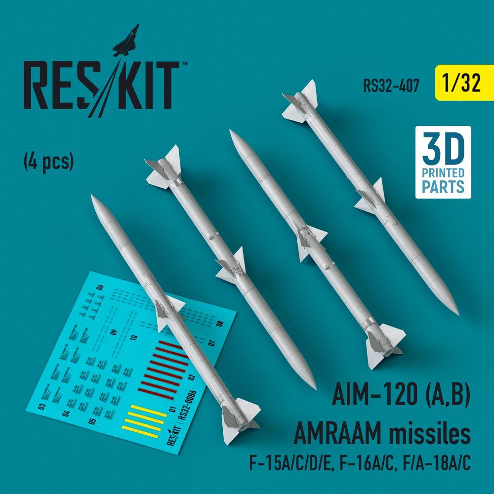 1:32 AIM-120 (A,B) AMRAAM missiles (4 pcs)
