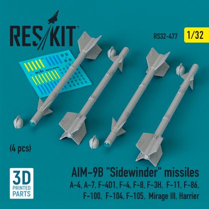 1:32 AIM-9B Sidewinder missiles (4 pcs)