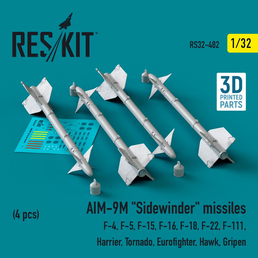 1:32 AIM-9M Sidewinder missiles (4 pcs)