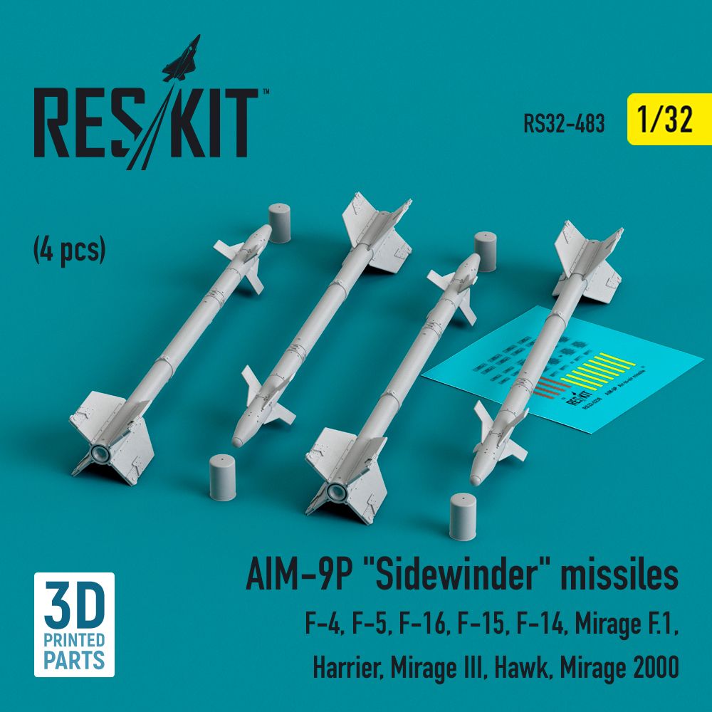 1:32 AIM-9P Sidewinder missiles (4 pcs)