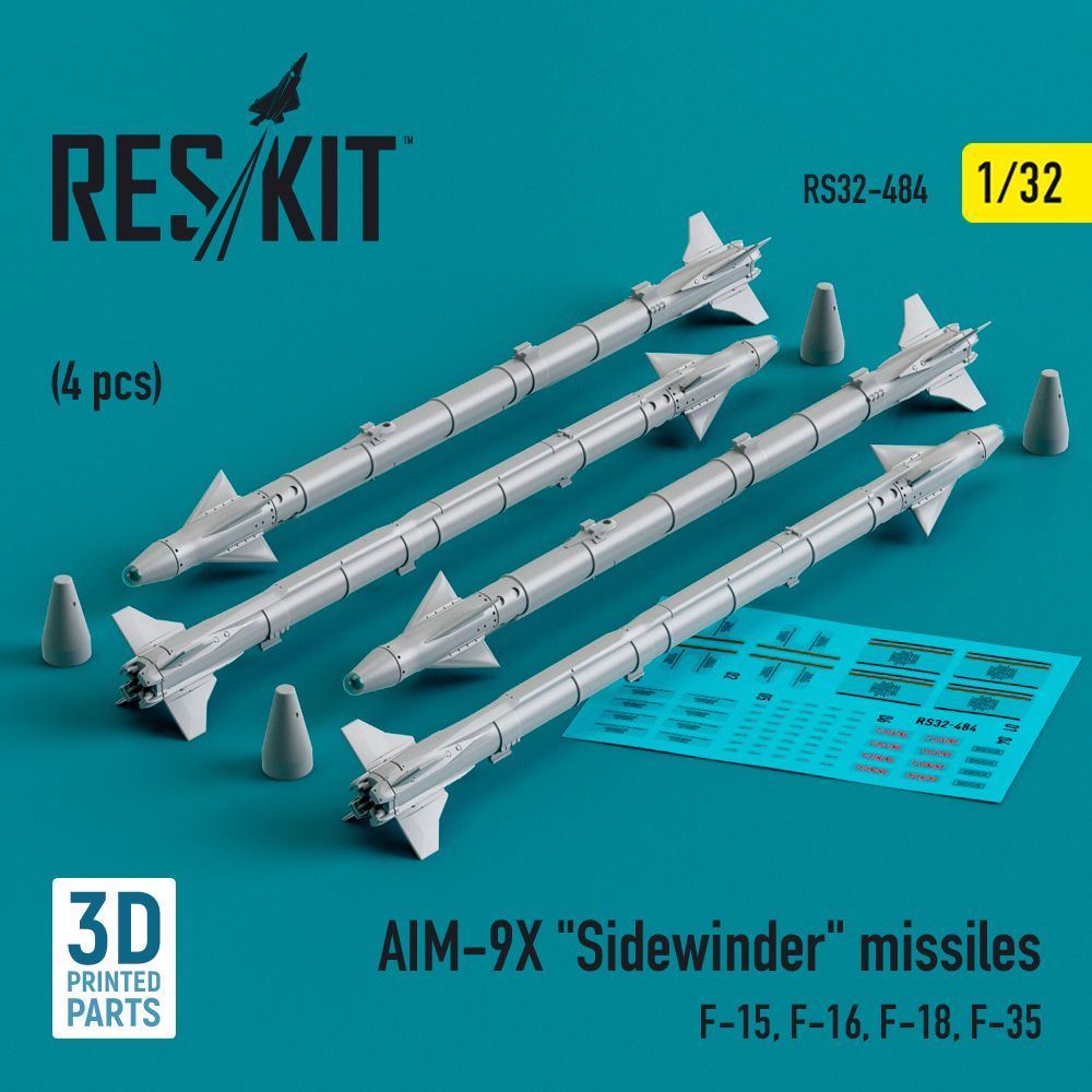 1:32 AIM-9X Sidewinder missiles (4 pcs)