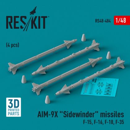 1:48 AIM-9X Sidewinder missiles (4 pcs)