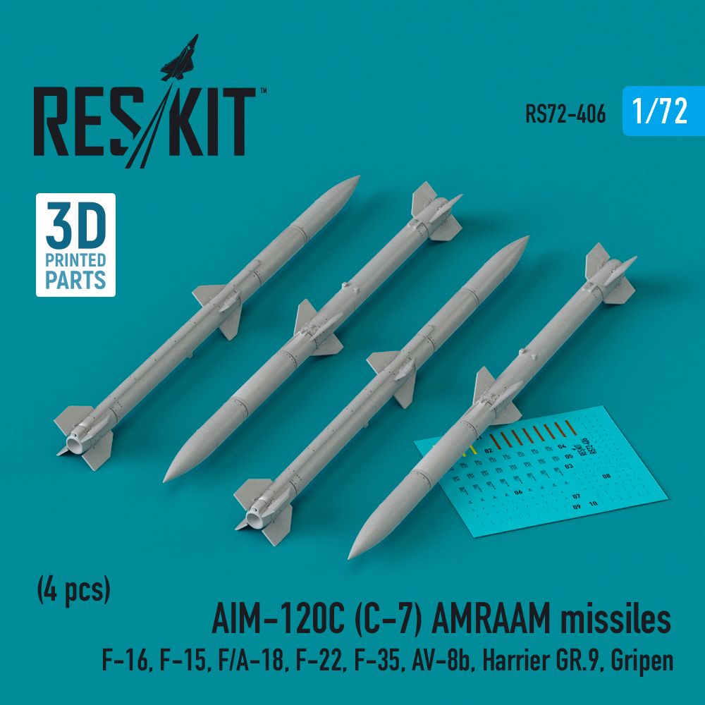 1:72 AIM-120C (C-7) AMRAAM missiles (4 pcs)