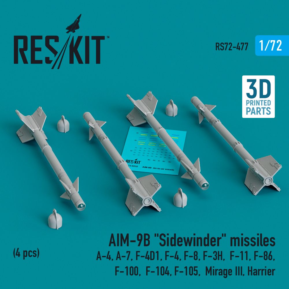 1:72 AIM-9B Sidewinder missiles (4 pcs) 
