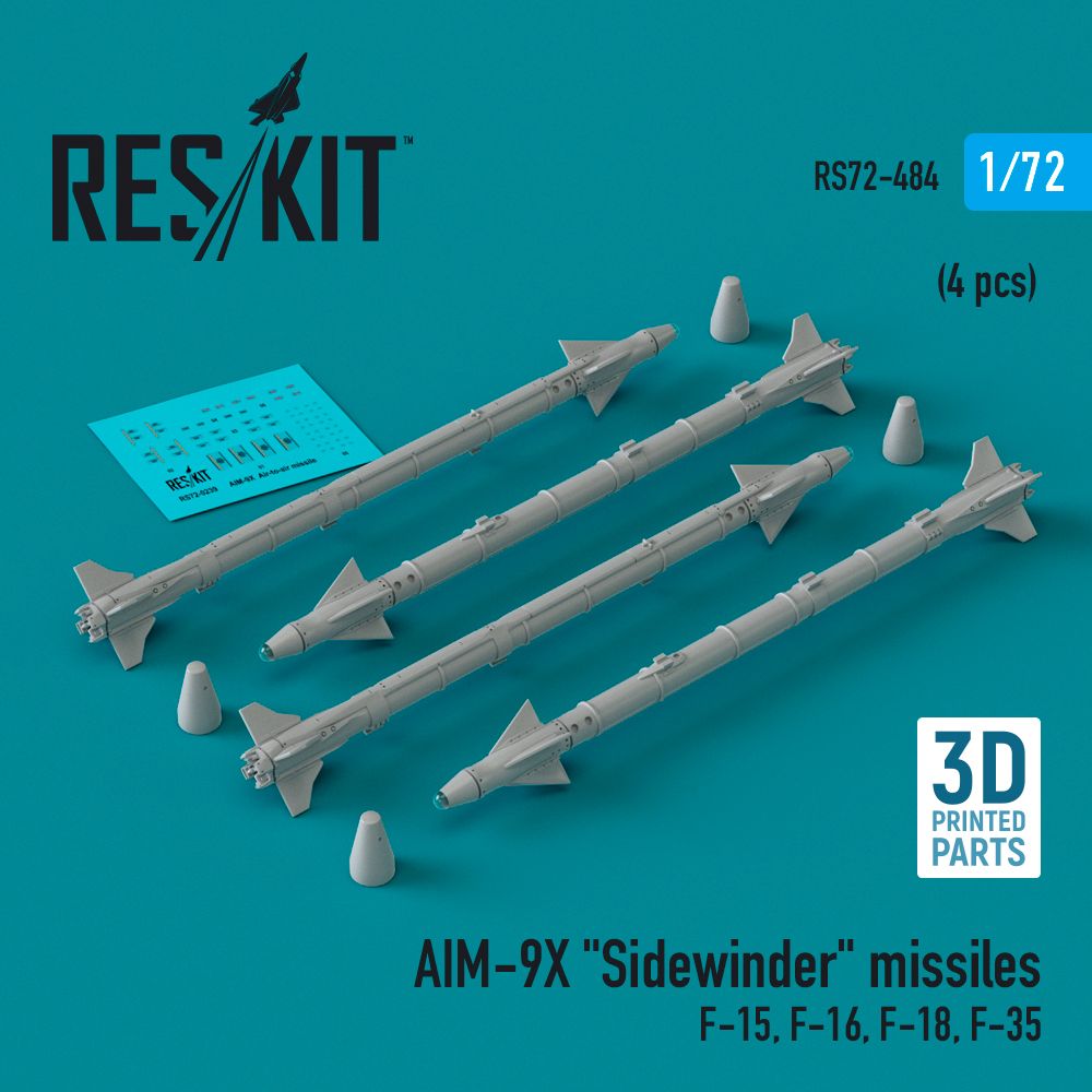 1:72 AIM-9X Sidewinder missiles (4 pcs)