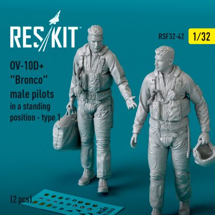 1:32 OV-10D+ Bronco male pilots (in a standing position - type 1) (2 pcs)