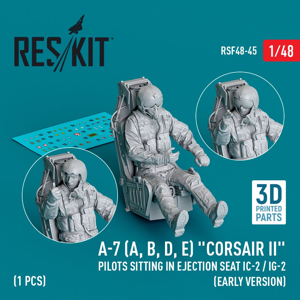 1:48 A-7A A-7B A-7D A-7E Corsair pilots sitting in ejection seat IC-2 / IG-2 (early version)