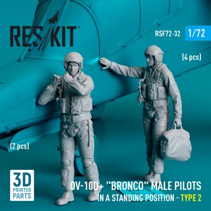 1:72 OV-10D+ Bronco male pilots (in a standing position - type 2) (2 pcs)