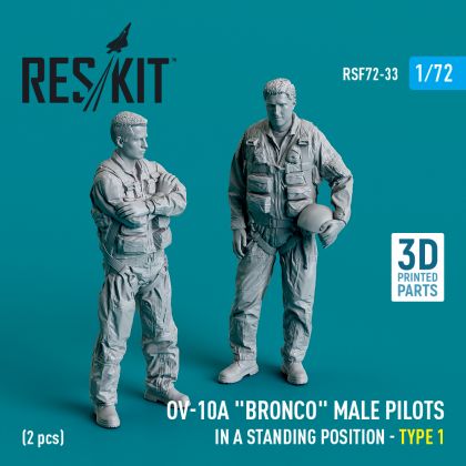 1:72 OV-10A Bronco male pilots (in a standing position - type 1) (2 pcs)