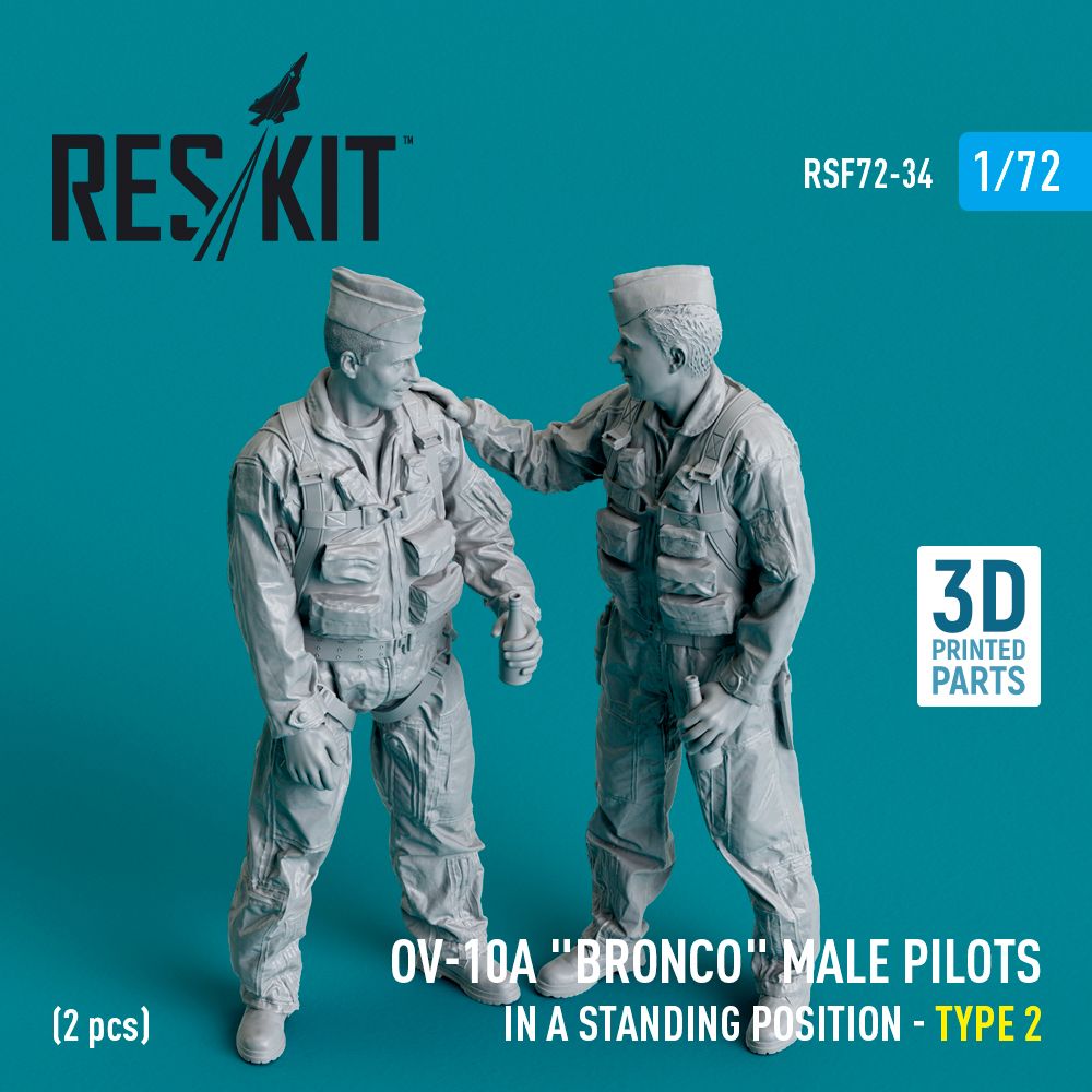 1:72 OV-10A Bronco male pilots (in a standing position - type 2) (2 pcs)