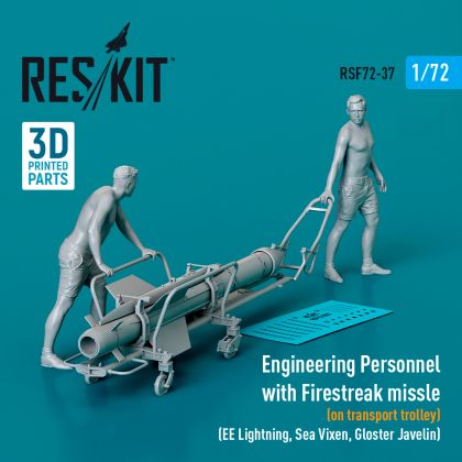 1:72 Engineering Personnel with Firestreak missle (on transport trolley) (BAC/EE Lightning, Sea Vixen, Gloster Javelin) (1 pcs)