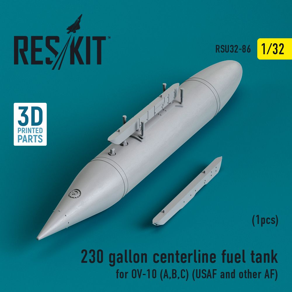 1:32 230 gallon centerline fuel tank for North-American/Rockwell OV-10A, OV-10B, OV-10C Bronco (USAF and other AF) (1 pcs)
