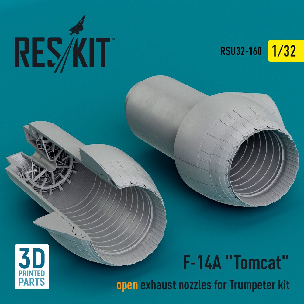 1:32 Grumman F-14A Tomcat open exhaust nozzles