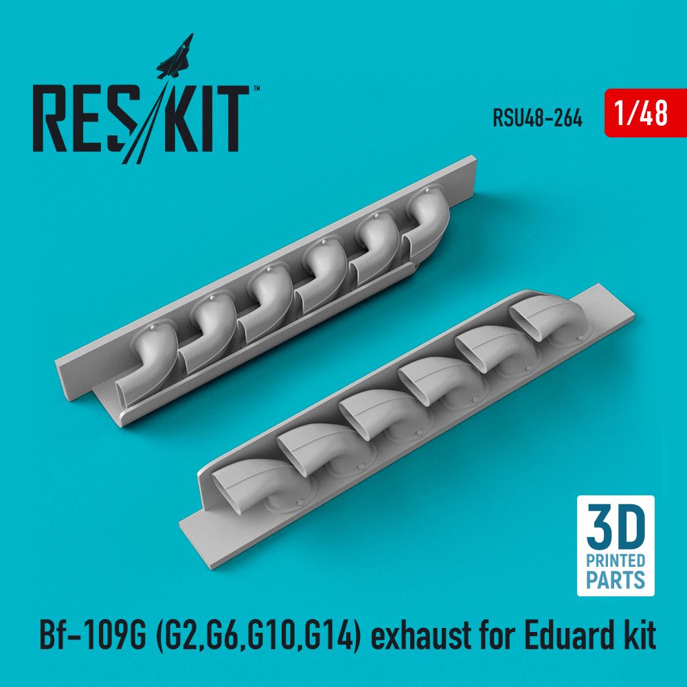 1:48 Bf-109G (Bf-109G-2, Bf-109G-6, Bf-109G-10, Bf-109G-14) exhaust