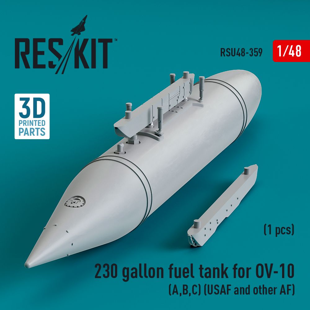 1:48 230 gallon centerline fuel tank for North-American/Rockwell OV-10A, OV-10B, OV-10C Bronco (USAF and other AF) (1 pcs) 
