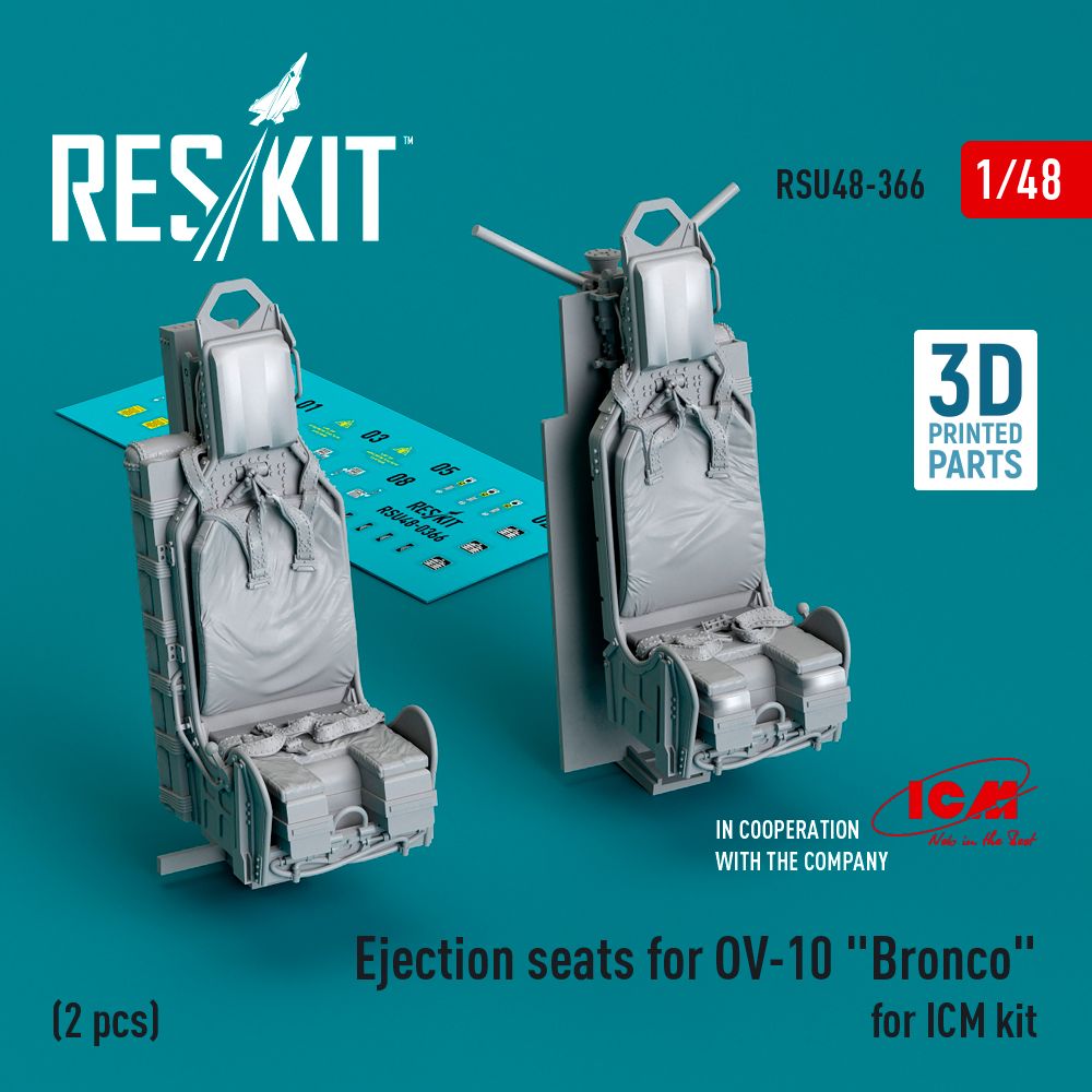 1:48 Ejection seats for North-American/Rockwell OV-10 Bronco (2 pcs)