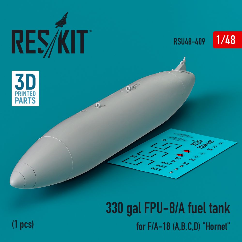 1:48 330 gallon FPU-8/A fuel tank for the McDonnell-Douglas F/A-18A, F/A-18B, F/A-18C F/A-18D (1 pcs)
