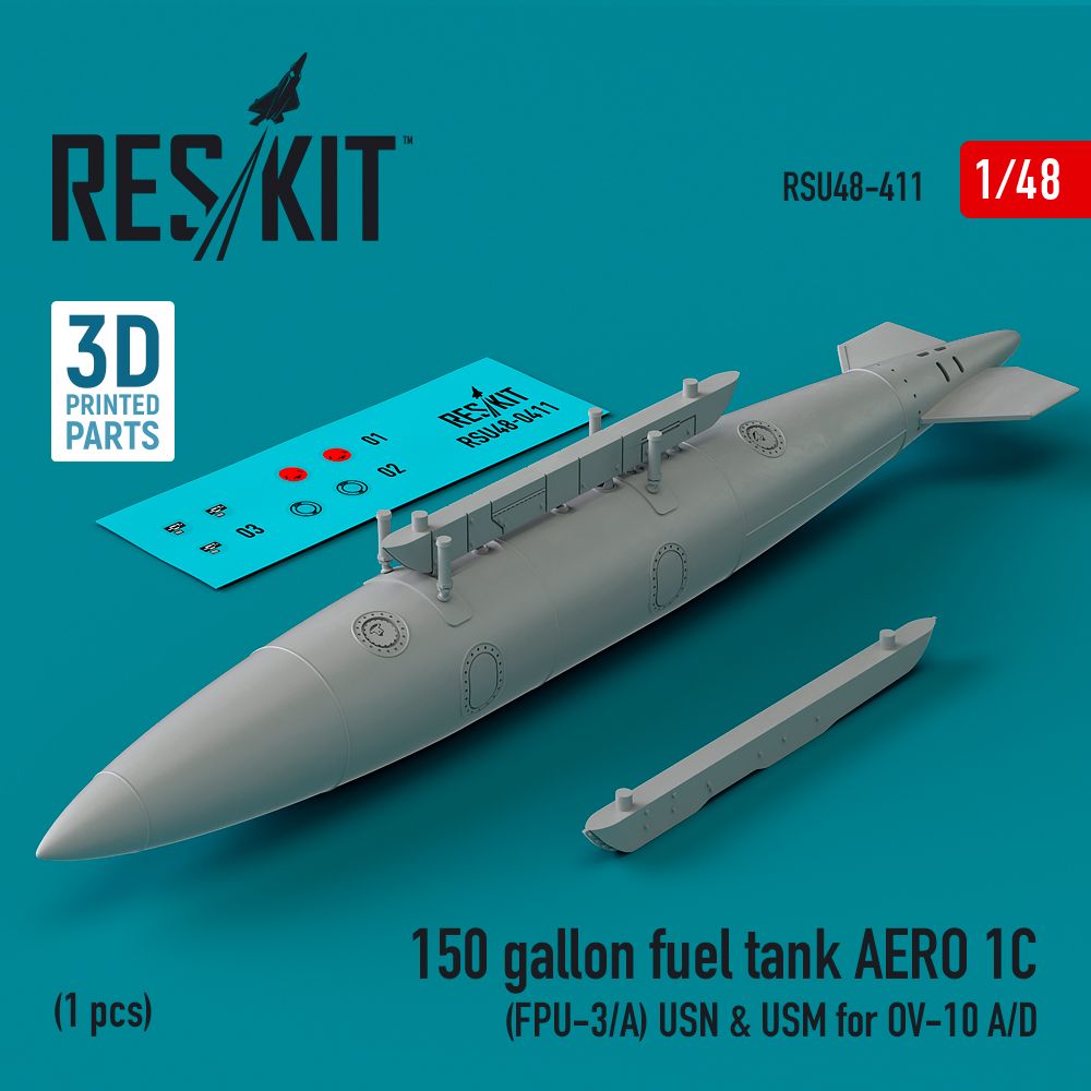 1:48 150 gallon fuel tank AERO 1C (FPU-3/A) USN & USM for North-American/Rockwell OV-10A/North-American/Rockwell OV-10D (1 pcs)