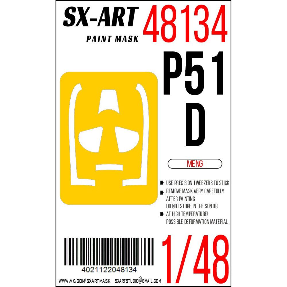 1:48 Paint mask P-51D (Meng)