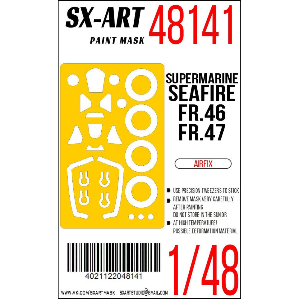 1:48 Paint mask Supermarine Seafire FR.46/FR.47