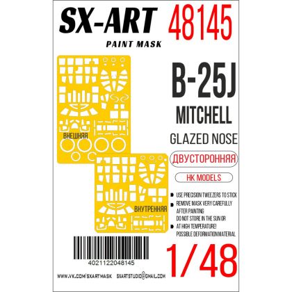 1:48 Paint mask B-25J 'Glazed Nose', double sided
