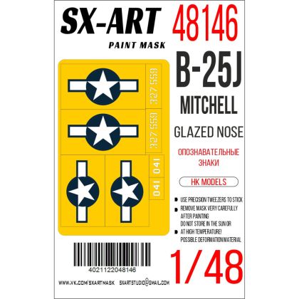 1:48 Paint mask B-25J 'Glaz.Nose' Nat.Insig.&Mark.