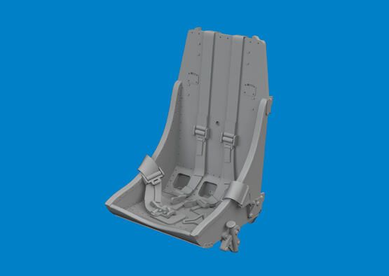 1:48 P-51B/C Mustang seat with integral belts Type 2 PRINT