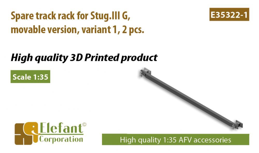 1:35 Spare track rack for Stug.III G, movable version, variant 1, 2 pcs