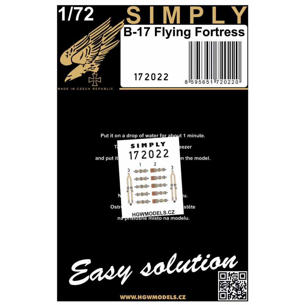1:72 B-17 Flying Fortress (FABRIC) - Seatbelts