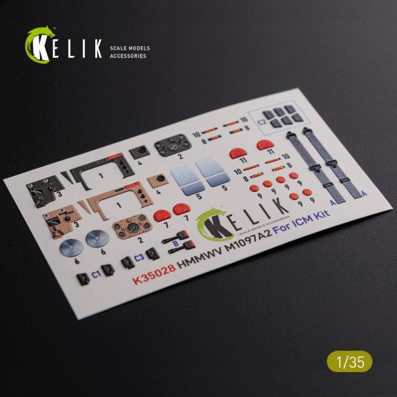 1:35 HMMWV M1097 3D Decal for ICM kit