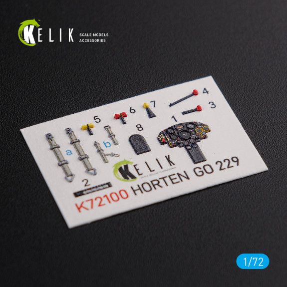 1:72 Horten Go 229 interior 3D decals for Revell kit