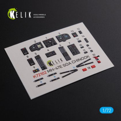 1:72 MH-47E interior 3D decals for Italeri kit
