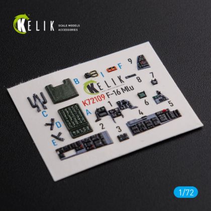 1:72 F-16 MLU interior 3D decals for Revell kit