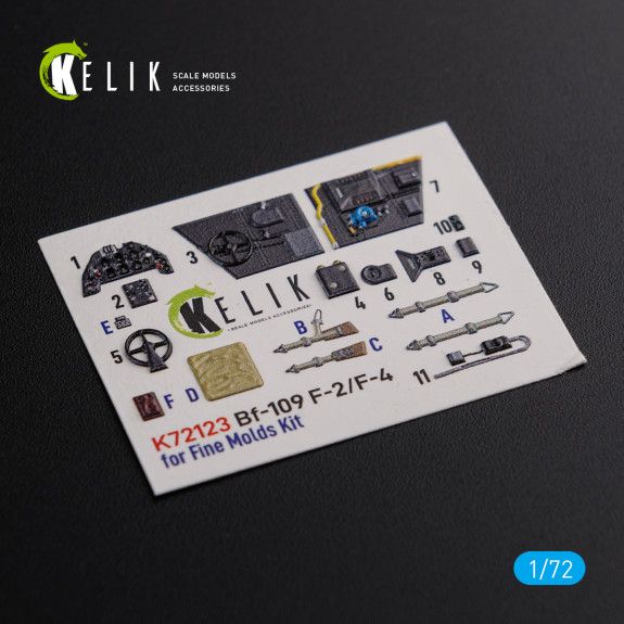 1:72 BF109-F2/F4 interior 3D decals for Fine Molds kit
