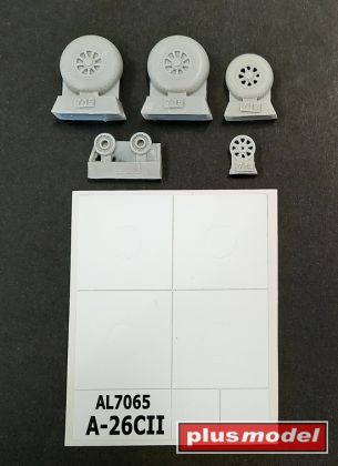 1:72 A-26C Invader wheels smooth pattern