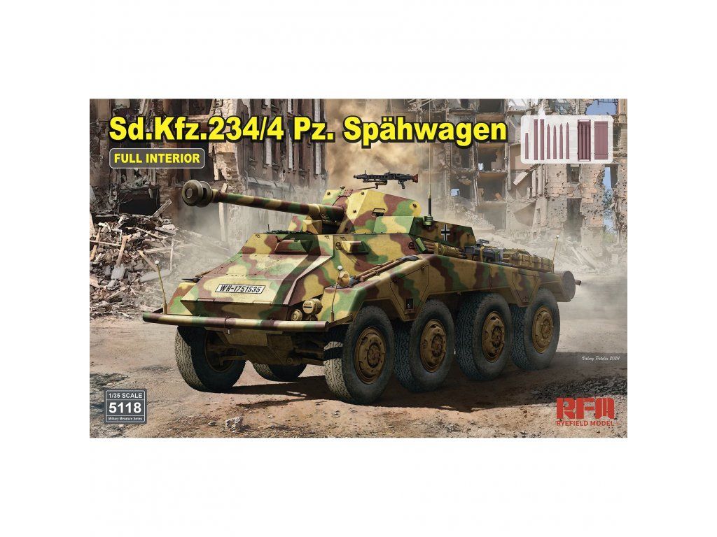 1:35 Sd.Kfz. 234/4 Pz. Spähwagen with Full Interior