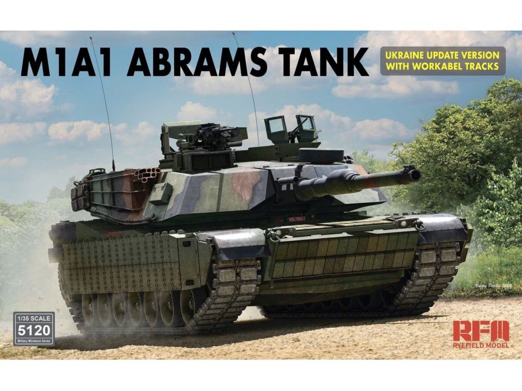 1:35 M1A1 ABRAMS Tank Ukraine Update Version with Workable Tracks