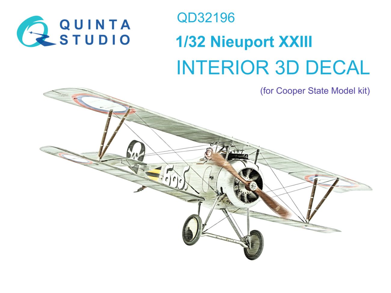 1:32 Nieuport XXIII 3D-Printed & coloured Interior on decal paper (CSM)
