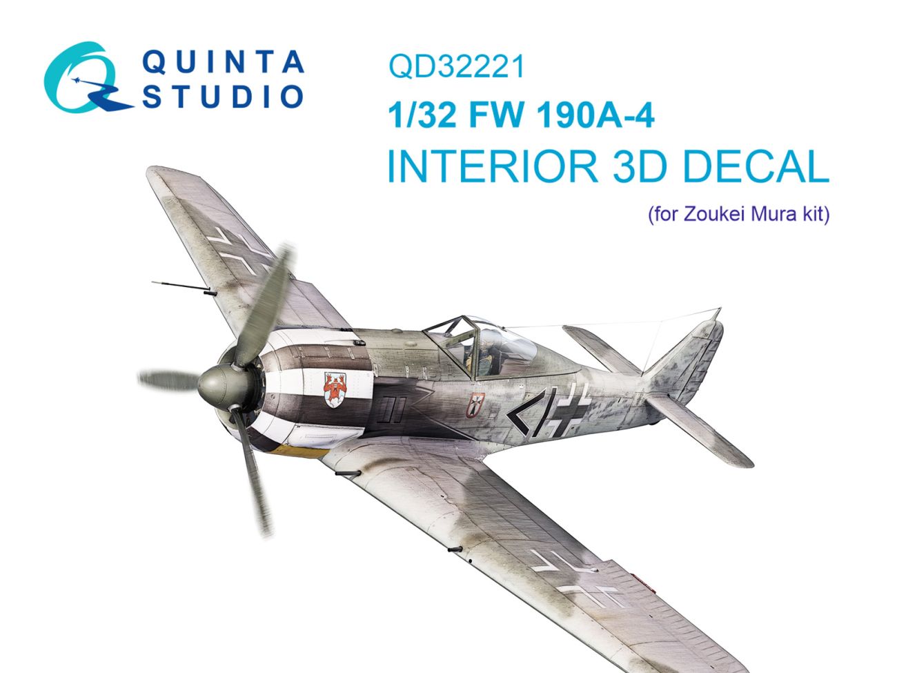 1:32 FW 190A-4 3D-Printed & coloured Interior on decal paper (Zoukei Mura SWS)