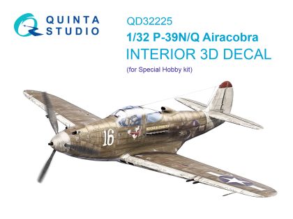 1:32 P-39Q/N Airacobra 3D-Printed & coloured Interior on decal paper (Special Hobby)