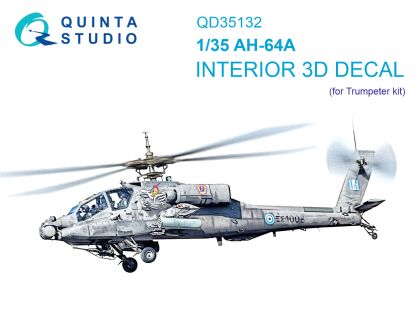 1:35 AH-64A 3D-Printed & coloured Interior on decal paper (Trumpeter)