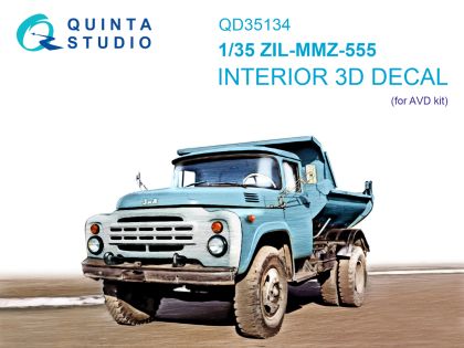 1:32 ZIL-MMZ-555 3D-Printed & coloured Interior on decal paper (AVD)