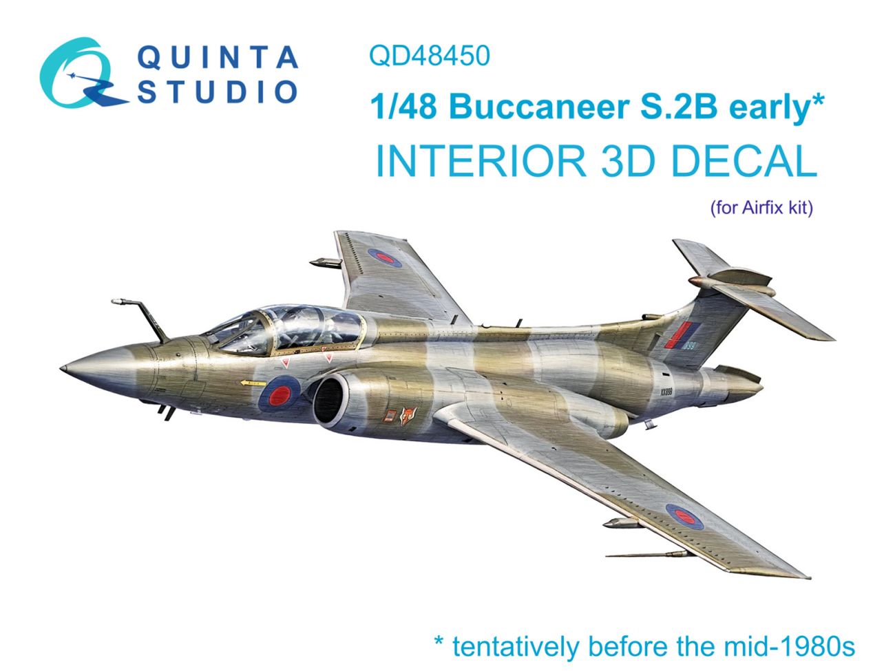 1:48 Buccaneer S.2B early 3D-Printed & coloured Interior on decal paper (Airfix)
