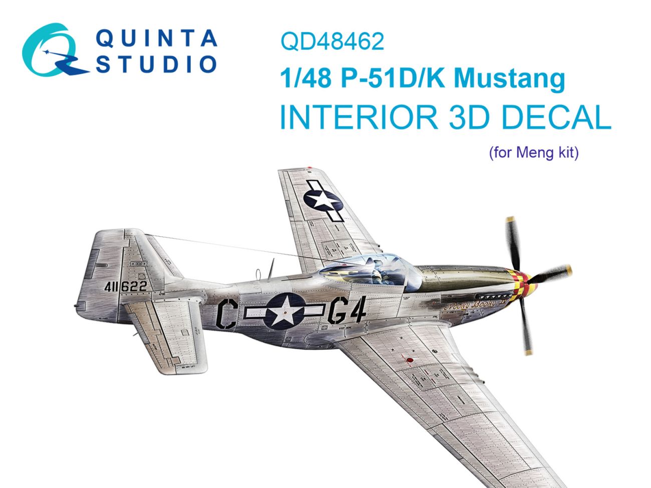 1:48 P-51D/K 3D-Printed & coloured Interior on decal paper (Meng)