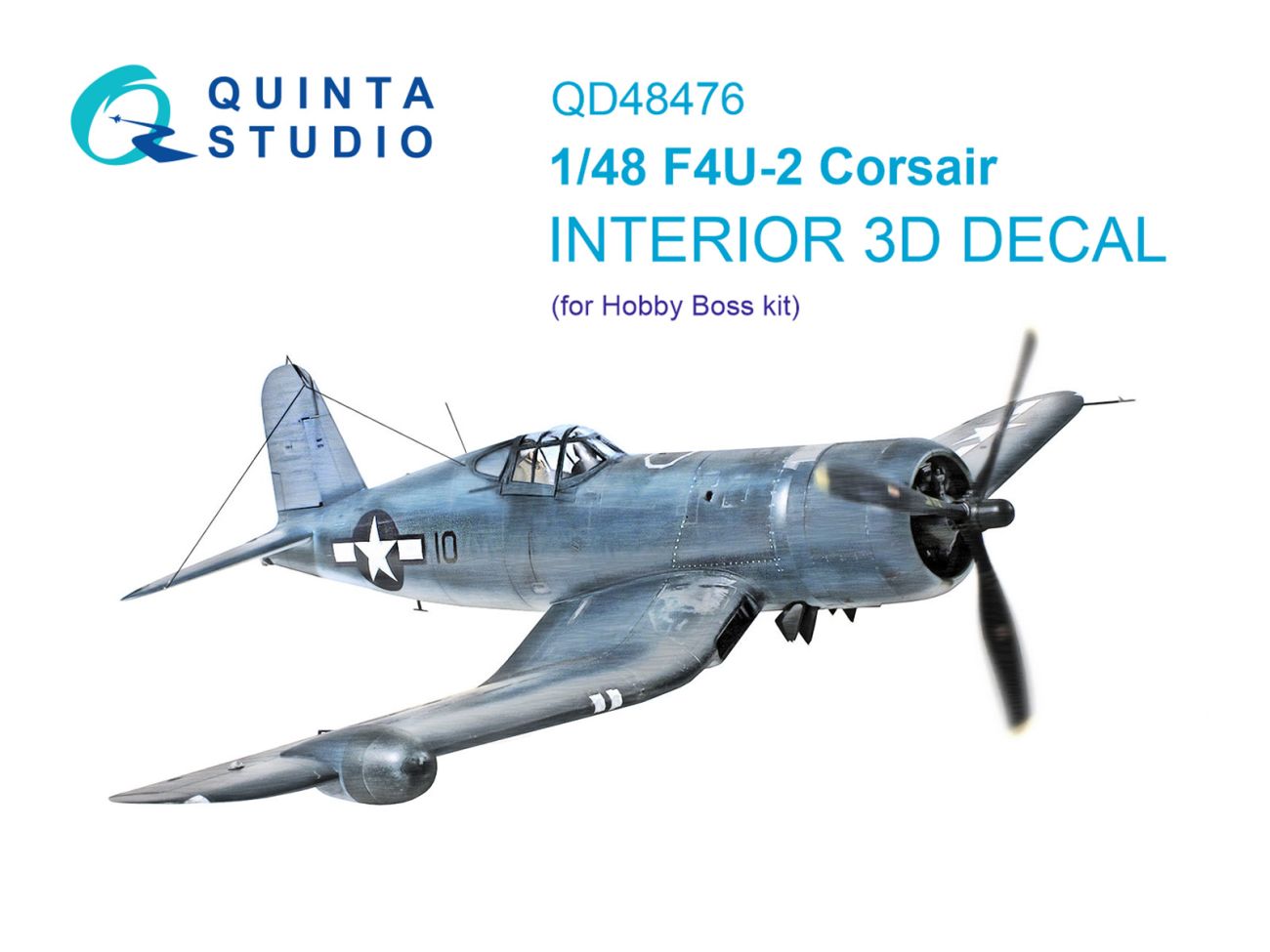 1:48 F4U-2 Corsair 3D-Printed & coloured Interior on decal paper (Hobby Boss)