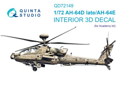 1:72 AH-64D late/AH-64E 3D-Printed & coloured Interior on decal paper (Academy)