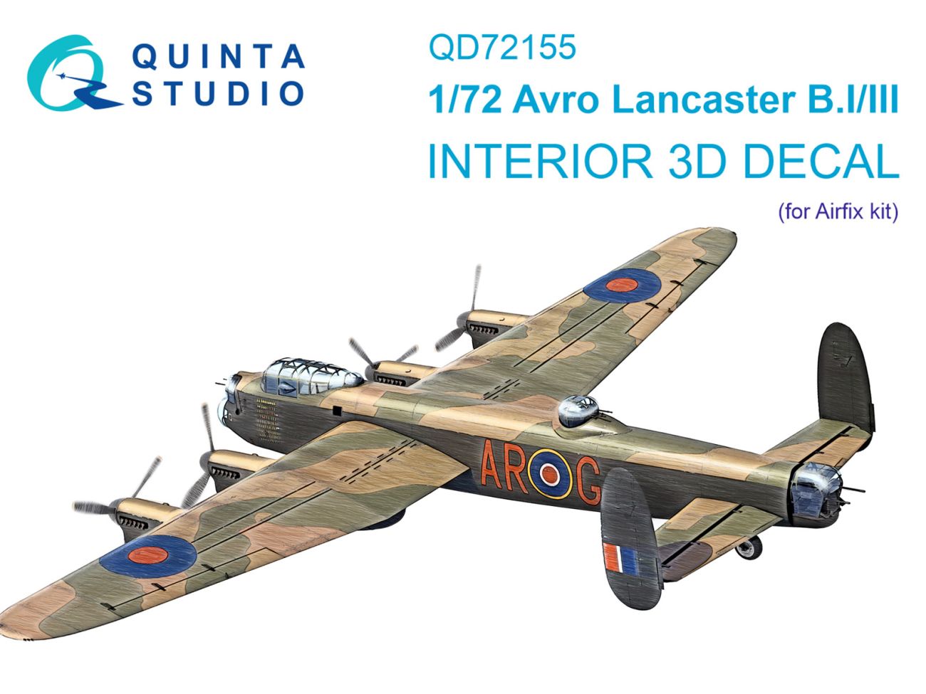 1:72 Avro Lancaster B.I/III 3D-Printed & coloured Interior on decal paper (Airfix)